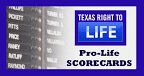 Most legislators thank Texas Right to Life for acknowledging their Pro-Life work, but some continue to complain