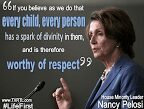 Pelosi at border: all children "worthy of respect," ignores thousands of abortion deaths per day