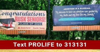 The abortion industry has been rattled by the growth of Pro-Life Sanctuary Cities for the Unborn across Texas. In addition to filing groundless lawsuits, abortion groups in Texas are now trying to promote abortion as religious. At least four billboards put up in East Texas last month describe abortion as a “blessing.” East Texas has several towns that have become Sanctuary Cities for the Unborn, outlawing abortion and penalizing abortionists. Billboards appeared in Rusk, Waskom, Carthage, and Marshall. The billboard in Rusk is less than half a mile away from an elementary school. Advertising the Lilith Fund, an abortion group that raises money for elective abortion, the billboards state, “Abortion is a Blessing. My decision to have an abortion was guided by my faith and my love for my family.” The billboard then directs people to a webpage run by the Lilith Fund touting supposedly religious people peddling support for the killing of the preborn. The page includes a few personal stories in which mothers use religious language to describe their decision to end a child’s life in abortion and then offers “Faith-Centered Abortion Access Resources & Advocacy.” Abortion groups in Texas have been known for making grotesque and absurd claims. For Christmas last year, one group that raises funds to kill preborn babies in abortion handed out candles that claimed abortion is “magical.” This is not the first time that the abortion industry has revealed “safe, legal, and rare” was never the goal. Now, abortion activists try openly to promote the intentional and violent killing of a preborn baby as a positive good. The Lilith Fund is also not the first anti-Life group to try to make abortion religious. Recently, the Satanic Temple claimed abortion was a religious rite that exempts Satanists from any Pro-Life measures. As Mark Lee Dickson noted in a Facebook post, “Lilith” is associated with the demonic and is the name of a demon who preys on women and children. Is the Lilith Fund trying to align with the Satanic Temple? The response from local Pro-Lifers has been to emphasize the need for alternatives to abortion. Pro-Lifers planned to purchase billboards of their own and hold peaceful protests. Pro-Life citizens are even more motivated to introduce an ordinance to make Marshall the latest Sanctuary City for the Unborn. At the end of August, Rev. Kirklynn Usher of Marshall Missionary Baptist Church led a meeting of Pro-Lifers to gather resources for pregnant mothers and strategize their outreach. He told the Longview News-Journal, “What I would like to see is more local churches getting involved and more pastors picking up this fight and being a part of this conversation.” Usher added, “What we want to do is create a network of resources so young women know that abortion is not their only option.” An abortion activists interviewed by the Longview News-Journal claimed the passage of ordinances making Sanctuary Cities for the Unborn was “designed to shame and confuse patients seeking abortion care, and to intimidate abortion funds and advocacy organizations like ours.” As is obvious from the name, Sanctuary Cities for the Unborn are intended to provide legal recognition for the preborn child. Without acknowledging the child, discussion of abortion is meaningless. When abortion funds provide money to the predatory abortion industry, they do not inform mothers of their child’s life, beating heart, and undeniable human development; they do not offer access to the alternatives to abortion. The disturbing “faith” language on the Lilith Fund website promotes “choice,” including the choice to end the life of a preborn child as divine. The page includes a quote from an anti-Life activist ordained in some religious practice stating, “In the same way that the Divine has provided us the opportunity to choose, we should always be providing that to others. As people of faith we are called to serve people. We need to remember that call.” The call to serve people must include the innocent and defenseless child in the womb. Activists collaborating with the abortion industry have overplayed their hand by trying to make abortion a religious issue. People of faith know the truth about abortion and the Sanctity of Life. A flashy billboard will not be enough to turn back the Pro-Life movement in East Texas.The abortion industry has been rattled by the growth of Pro-Life Sanctuary Cities for the Unborn across Texas. In addition to filing groundless lawsuits, abortion groups in Texas are now trying to promote abortion as religious. At least four billboards put up in East Texas last month describe abortion as a “blessing.” East Texas has several towns that have become Sanctuary Cities for the Unborn, outlawing abortion and penalizing abortionists. Billboards appeared in Rusk, Waskom, Carthage, and Marshall. The billboard in Rusk is less than half a mile away from an elementary school. Advertising the Lilith Fund, an abortion group that raises money for elective abortion, the billboards state, “Abortion is a Blessing. My decision to have an abortion was guided by my faith and my love for my family.” The billboard then directs people to a webpage run by the Lilith Fund touting supposedly religious people peddling support for the killing of the preborn. The page includes a few personal stories in which mothers use religious language to describe their decision to end a child’s life in abortion and then offers “Faith-Centered Abortion Access Resources & Advocacy.” Abortion groups in Texas have been known for making grotesque and absurd claims. For Christmas last year, one group that raises funds to kill preborn babies in abortion handed out candles that claimed abortion is “magical.” This is not the first time that the abortion industry has revealed “safe, legal, and rare” was never the goal. Now, abortion activists try openly to promote the intentional and violent killing of a preborn baby as a positive good. The Lilith Fund is also not the first anti-Life group to try to make abortion religious. Recently, the Satanic Temple claimed abortion was a religious rite that exempts Satanists from any Pro-Life measures. As Mark Lee Dickson noted in a Facebook post, “Lilith” is associated with the demonic and is the name of a demon who preys on women and children. Is the Lilith Fund trying to align with the Satanic Temple? The response from local Pro-Lifers has been to emphasize the need for alternatives to abortion. Pro-Lifers planned to purchase billboards of their own and hold peaceful protests. Pro-Life citizens are even more motivated to introduce an ordinance to make Marshall the latest Sanctuary City for the Unborn. At the end of August, Rev. Kirklynn Usher of Marshall Missionary Baptist Church led a meeting of Pro-Lifers to gather resources for pregnant mothers and strategize their outreach. He told the Longview News-Journal, “What I would like to see is more local churches getting involved and more pastors picking up this fight and being a part of this conversation.” Usher added, “What we want to do is create a network of resources so young women know that abortion is not their only option.” An abortion activists interviewed by the Longview News-Journal claimed the passage of ordinances making Sanctuary Cities for the Unborn was “designed to shame and confuse patients seeking abortion care, and to intimidate abortion funds and advocacy organizations like ours.” As is obvious from the name, Sanctuary Cities for the Unborn are intended to provide legal recognition for the preborn child. Without acknowledging the child, discussion of abortion is meaningless. When abortion funds provide money to the predatory abortion industry, they do not inform mothers of their child’s life, beating heart, and undeniable human development; they do not offer access to the alternatives to abortion. The disturbing “faith” language on the Lilith Fund website promotes “choice,” including the choice to end the life of a preborn child as divine. The page includes a quote from an anti-Life activist ordained in some religious practice stating, “In the same way that the Divine has provided us the opportunity to choose, we should always be providing that to others. As people of faith we are called to serve people. We need to remember that call.” The call to serve people must include the innocent and defenseless child in the womb. Activists collaborating with the abortion industry have overplayed their hand by trying to make abortion a religious issue. People of faith know the truth about abortion and the Sanctity of Life. A flashy billboard will not be enough to turn back the Pro-Life movement in East Texas.