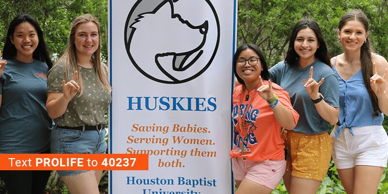 Spreading the Pro-Life message among students in Houston!